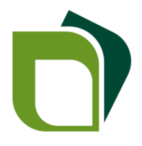 London School of Horticulture logo of two green abstract leaves in the shape of a book
